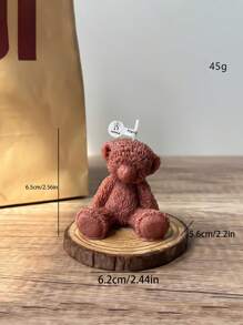 1 pièce Bougie parfumée en forme de nounours ours en peluche avec un cœur de rose. Objet décoratif fait main pour la chambre. Cadeau idéal pour les filles, parfums romantiques pour mariage/fête.