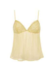 Women Babydoll Tank Tops Y2k Spaghetti Strap Cami Peplum Top Flowy Sleeveless Shirts Camisole - Yellow - View 7