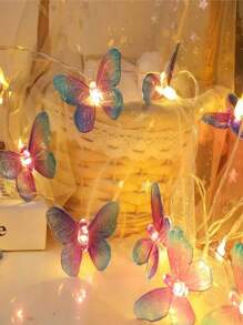1pc Romantic 3D Butterfly LED Fairy Light, Artistic Decorative Butterfly Animal Theme, Battery Powered, Perfect For Valentine's Day Decor, Ideal Birthday Gift, Wedding Decoration, Suitable For Indoor Home & Outdoor Garden, Bedroom, Park, Festival Party Ambience Lighting, Wedding Table Center Piece, Thanksgiving, New Year, Floral Arrangement, 59/118ft, For Flowers, Gifts And Decor, Dreamlike Ambiance