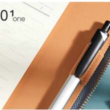 商务拉链组合笔记本 A5 活页记事本，多功能仿皮会议笔记本，带卡槽和手机支架，学校用品，返校 - A5 loose-leaf style - 查看 8
