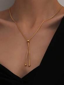 1 Peça Colar Feminino em Formato Y de Corrente Minimalista na Moda, Presente de Joia Colar de Clavícula para Uso Diário, Casual, Festa e Férias