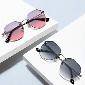 1 Pair Ultra-Thin Metal Frame Glasses, Business & Casual Style, Multi-Color Options, Face-Flattering, Lightweight