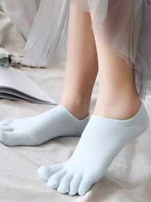 1/2/4/6 đôi tất năm ngón, tất mỏng thoáng khí tách ngón chân, tất thuyền nông không lộ mùi cho nam và nữ mùa hè, mùa thu - Nhiều màu - Xem 3