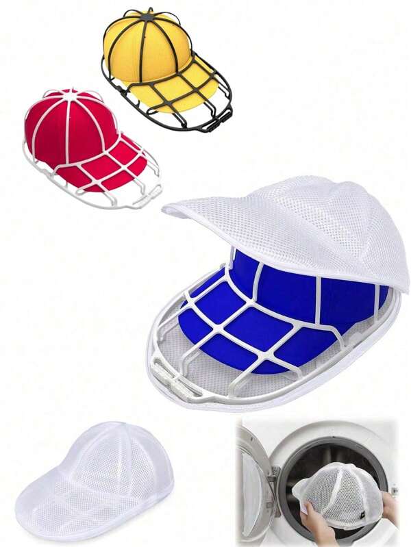 Anti-Deformation Laundry Hat Wash Bag, Hat Washer And Protector, Washing Machine Special Hat Care Bag Protector For Washer, Non-Woven Hat Washing Cage - Anti-Deformation Garment Cleaning Kit,Baseball Cap Hat Washer For Washing Machine School Organizer Bags Teacher Storage Bags(Not Include Internal Bracket)
