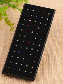 60pcs Rhinestone Style Popular Stainless Steel Nose Seputm Stud Earring For Women