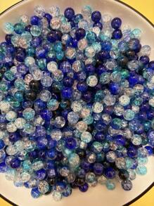 Un set de 50/100/150 cuentas de cristal con efecto de agrietado de colores variados - Cuentas de cristal brillantes redondas de 10mm, aptas para manualidades de joyería, pulseras, collares, aretes - Variedades cuidadosamente seleccionadas, sin necesidad de energía, productos de cuentas de cristal