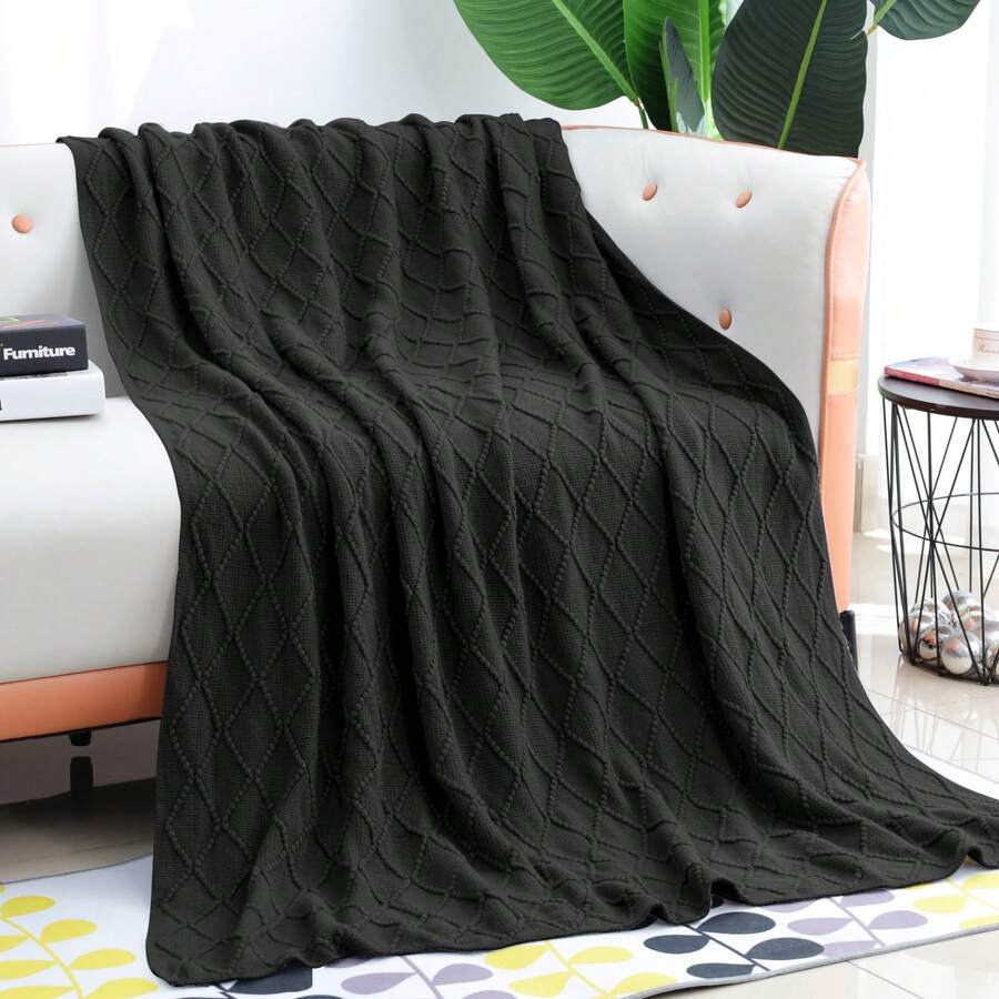 Casaisla Home Collection Bed Blankets & Towel Blankets - Black - View 1