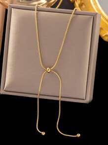 1 Peça Colar Feminino em Formato Y de Corrente Minimalista na Moda, Presente de Joia Colar de Clavícula para Uso Diário, Casual, Festa e Férias
