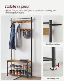 Coat Racks - Marrone Noce and Nero - View 4