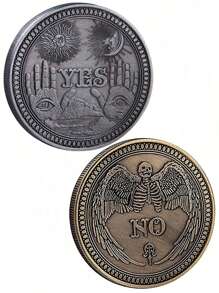 Moneda conmemorativa chapada con una cara para 'Sí' y otra para 'No' - Un recuerdo divertido y emocionante para tomar decisiones