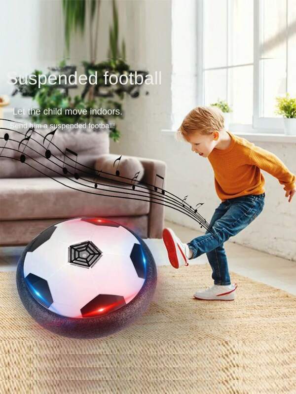 Giocattoli da calcio sospesi, pallone da calcio sospeso con cuscinetto ad aria, prevenzione delle collisioni, con luci e musica per interni, pallone da calcio elettrico sospeso, per calciare e far girare, giocattoli sportivi interattivi genitore-figlio con luci e musica, regali di compleanno e regali