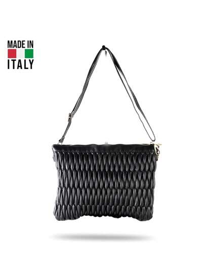 Bolso de mano/bandolera de mujer 100% hecho a mano en Italia, de piel de napa genuina de alta calidad