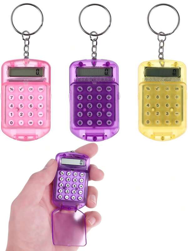 1PC Mini Calculator Creative Pocket Flip Calculator Portable Student Calculator8 Digits Electronic Mini Keychain Digital Calculator Flip Type Pocket Portable Student, Office, Creative, Bags For School Simple Computer Office Account Tool Car Keychain Bag Keychain Accessories Portable Daily Carrying Accessories Small Gifts Outdoor Essential Birthday Anniversary Party Graduation Gift For Girlfriend Boyfriend Father Brother Classmate Good Friend. Car Accessories Cute Goth Y2k