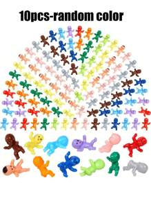 10/50/100 piezas- Miniatura de bebés de plástico de colores variados, figuritas de bebé de plástico pequeñas a granel para juegos de baby shower, cubitos de hielo, etc.