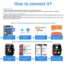 EIGIIS 1 Stück Unisex Smartwatch (Anrufe tätigen/annehmen), 1,9" HD voll berührungsempfindlicher quadratischer Bildschirm, robuste Sportuhr, kompatibel mit Android, 230 mAh wasserdichter Fitness-Tracker mit Schlafüberwachung und Schrittzähler