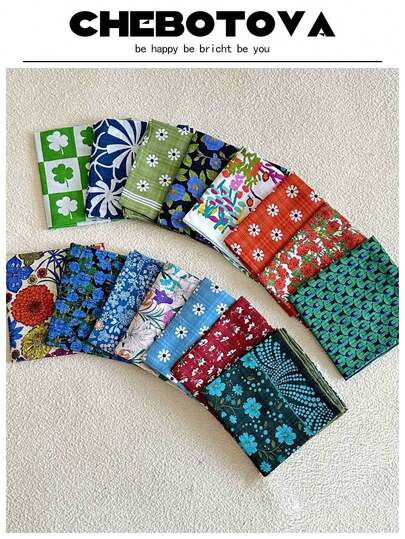 1条女士春夏新款柔软丝滑波西米亚风小方巾，亲肤舒适，百搭印花领巾/头巾，可搭配连衣裙