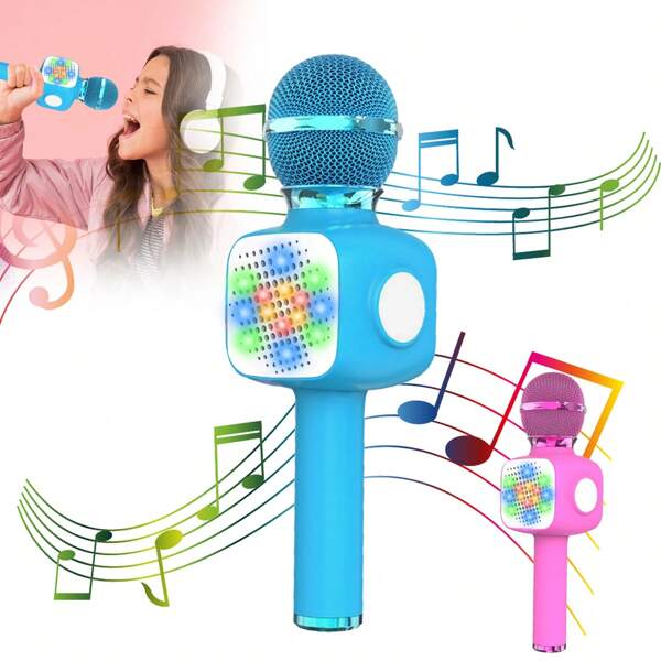 Bezprzewodowy mikrofon, przenośny mikrofon do karaoke, głośnik, domowy odtwarzacz KTV, telefon/pad/telewizor do śpiewania na imprezie, najlepsze prezenty