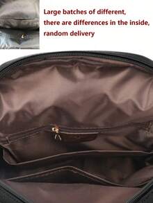 Anti-Theft PU Leather Backpack, Multifunctional Fashion Everyday Bag, Multi-Pocket Lightweight Travel Bag, Large Capacity Minimalist Backpack, Convenient Backpack, Suitable For Students, Nurses, Teachers, Business Professionals, Travel, Commuting, Shopping, Office, Dating, Hiking, Training, Work, Birthday Gift, Holiday Gift - Navy Blue - View 9