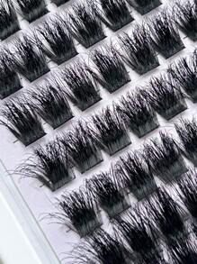 168 Pcs D Curl Lash Extension Soft 120D Volume Cluster Eyelash Extension Length 10-20mm Mixed Fluffy Individual Clusters Lashes DIY At Home Or On-The-Go