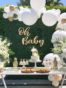 1 bộ, Biển báo bằng gỗ chủ đề tiệc mừng em bé Oh Baby Babe, Trang trí phông nền tiệc bé trai/bé gái sơ sinh bằng gỗ dán tường, Vật dụng trang trí phông nền phòng tiệc tiết lộ giới tính, Biển báo bằng gỗ cho em bé Biểu ngữ tiệc mừng em bé cho phông nền sinh nhật đầu tiên, Miếng dán tường trang trí phông nền tiệc chủ đề chào đón em bé, Trang trí tiệc mừng em bé, Thông báo về em bé - Màu gỗ ơi em yêu - Xem 2