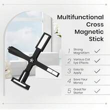 五合一多功能强磁棒，适用于3D猫眼凝胶指甲油、磁性工具、磁性笔、美甲设计、闪粉效果、美甲沙龙魔法工具、美甲用品、美甲工具、美甲工具、返校季、美甲、美甲工具、按压式美甲片 - 黑色 - 查看 6