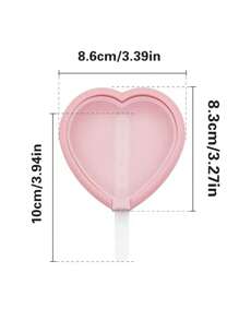1 Stück herzförmige Silikon-Eis-am-Stiel-Form mit Deckel, Mini rosa Eis-am-Stiel-Hersteller, DIY Eiscreme-Form, Sommer-Küchenhelfer