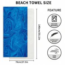 1 Pc Of Ultra-Soft Breathable Beach Towel, Microfiber Beach Towel, Quick-Drying Towel Suitable For Outdoor Beach Towel Yoga Running Portable Outdoor Bath Towel