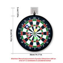 12pcs Sticky Ball Dartboard Set, Indoor Outdoor Toy, Interactive Parent-Child Gift, Party Game Supplies - Black and White - View 2