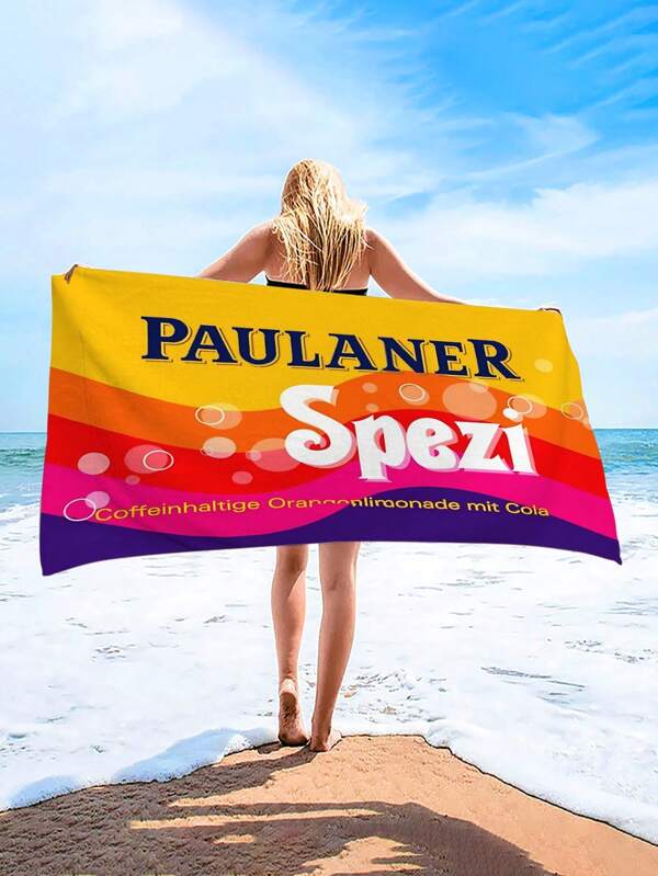 1 Stück Paulaner Spezi Oversized Strandtuch, ultra weiche Mikrofaser Stranddecke, sehr saugfähiges Badetuch, geeignet für Reisen, Schwimmbad, Tauchen, Surfen, Yoga, Camping, in verschiedenen Größen erhältlich, Strandaccessoires, Strandnotwendigkeiten