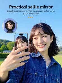 1 件多功能吸盘磁性手机支架（镜面版）、防掉落手机支架、兼容多部手机、带反光镜支架、防滑支架、防掉落支架、带化妆镜手机支架、摄影支架、自拍支架、磁性支架、车载支架、镜头支架、硅胶支架、可放置在平面上、粘附在瓷砖等光滑表面上、玻璃兼容 、Android 手机、生日、家人、朋友手机配件的礼物