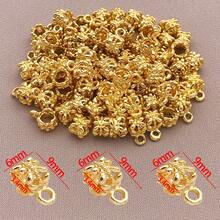 3/5/10 件保释珠，18K 镀金吊坠管珠持久连接珠保释管珠带环垫片散珠适用于欧洲手链吊坠珠宝制作