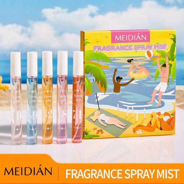 Conjunto de 1 spray de fragrância de praia, aroma duradouro, purificador de ar sem álcool, ar fresco, eliminador de odores de roupas, aromas florais e frutados, adequado para quarto, sala de estar, casa, festa de Dia dos Namorados. Ótimo presente para amigos, familiares, namorado(a), tamanho portátil.