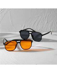 A Pair Of Men's Extra-Large Acrylic Framed Fashionable Glasses