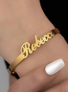 Individuell graviertes Armband aus Edelstahl für Damen - Retro Boho-Stil personalisierter Schmuck, geeignet für den täglichen Gebrauch und besondere Anlässe, Geburtstags- und Muttertagsgeschenk, Party-Accessoire, hochwertige Handwerkskunst, ein Muss für Fashionbegeisterte