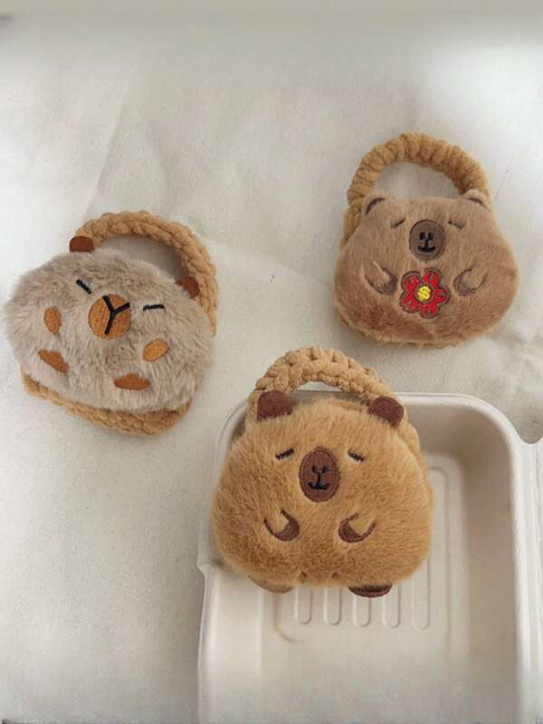 New Cute Capybara Storage Bag, Suitable For AirPods Protective Case, Cute Animal Sanitary Napkin Storage Bag, Plush Dolphin Fun Storage Handbag, Mini Capybara Plush Keychain Pendant, Portable Change Storage Bag, Cartoon Headphone Protective Case Pendant, Plush Cartoon Hand Woven Storage Bag, Bluetooth Headphone Protective Case, Campus Cute Backpack Pendant, Is The Best Gift For Friends And Classmates