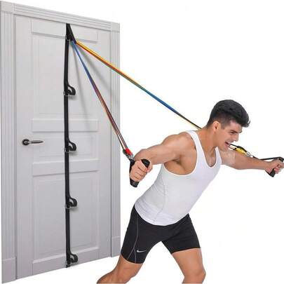 1pc Door Resistance Bands, No Drill No Installation Home Gym Fitness Assisted Device, Portable Exercise Equipment