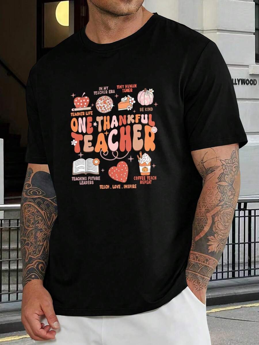 Camiseta de profesor agradecido - Camiseta retro vintage para hombre y mujer - Mejor profesor de todos los tiempos - Camiseta de manga corta - Regalo de agradecimiento para profesores - Regreso a clases - Regalo para profesores - Negro - Ver 1