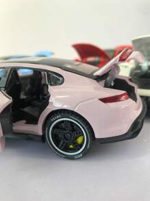 ESCBBXX 1pc Zinc Alloy Die-Cast Exterior Sports Car Model Toy, 6.18"L X 2.44"W X 1.77"H, 1:32 Scale Realistic Miniature, Detailed Interior, Rolling Tires, Openable Doors & Hood, Sound & Light Effect, Suitable As Boys, Children Gift, Collection