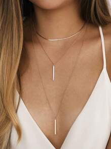 11pcs Fashionable Minimalistic Elegant Exquisite Vintage Faux Pearl Heart Shaped Crystal Butterfly Geometric Vertical Stripes Snake Chain Metal Pendant Multi-Layer Necklace Set, Perfect For Festivals, Vacations, Parties, Dates, Daily Wear And As Gifts