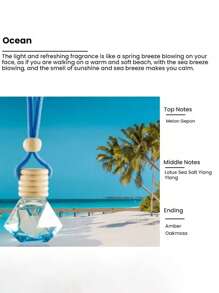 1pc 8ml Car Car Flameless Aromatherapy Essential Oil Diffuser Long Lasting Light Fragrance Pendant Car Air Freshener Hanging, Cute Car Air Diffuser, Long Lasting Car Home Air Freshener, Car Freshener For Women Men, Remove Odors Long Lasting Fragrance Valentine's Day Supplies Wedding Supplies