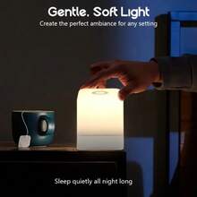 1pc Multifunctional Mini Bedside Nursing Night Light, 3 Color Adjustable LED Lamp, Dimmable, Rechargeable, Remote Control, Suitable For Breastfeeding, Sleep Aid, Home & Bedroom Use, Children & Adults - Square - View 6