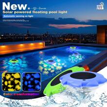 Solarschwimmende Poolbeleuchtung, RGB-Farbwechsel schwimmende Poolbeleuchtung, IP68 wasserdichte schwimmende Solar-LED-Poolbeleuchtung, die aufgehängt werden kann, geeignet für Sommerpools, Whirlpools, Hochzeiten, Wege und Partydekorationen.