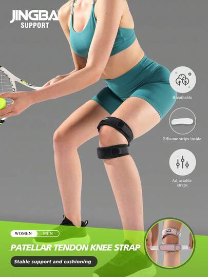 JINGBA SUPPORT 1 st. justerbar knästöd knäskålsstöd för löpning basket tyngdlyftning för män kvinnor gymtillbehör knästöd sport knäskydd gym knäskydd