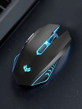 2.4GHz Wireless Gaming Mouse With Backlight, Rechargeable For Laptop & Desktop Computer