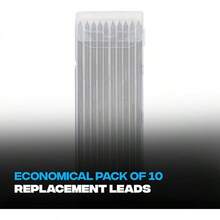 OX Tools Pro Tuff Carbon Marking Pencil With Holder, Sharpener, & Belt Clip - Heavy Duty Mechanical Pencil Ideal For Carpenters, Woodworking And Construction, OX-P 503201