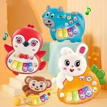 Infant Early Education Musical Electronic Keyboard Toy, Cartoon Animal Toy With Lights, Multi-Functional Finger Piano, Suitable For Early Learning And Fun, Ideal Birthday And Christmas Gift For Babies (Random Color)