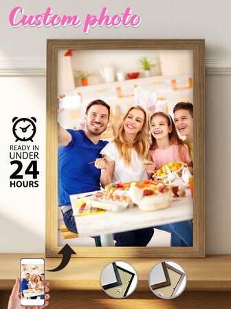 1 st, ram, specialanpassad kanvastavla, specialfoto, jul, juldekorationer, unik kreativ väggkonst, lämplig för födelsedagsfest, årsdag, heminredning, HD-utskrift, bevara minnen, spara vackra ögonblick, den perfekta julklappen, perfekt för rumsdekoration