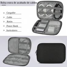 Maletin para laptop 14 17.3 pulgadas hombre y mujer Portafolio para laptop mujer Impermeable Tela Oxford Compatible con 14-15.6 17-17.3" MacBook Air/Pro - Negro - Ver 4