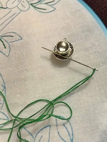 2pcs Mini Magnetic Needle Case With Tea Cup Design - Ideal For Embroidery, Crafts And Sewing - Great For Sewing Enthusiasts Needle And Thread Organizer