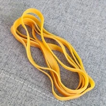 10pcs Large Size Yellow Elastic Rubber Bands - Durable Flexible Office & School Supplies Back To School